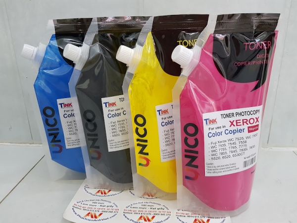 Unico mực màu Đỏ Magenta nạp photocopy Fuji Xerox màu Tink C3370 WC 7525 7530 7535 7545 7556 7830i 7835i 7845 7855-USA