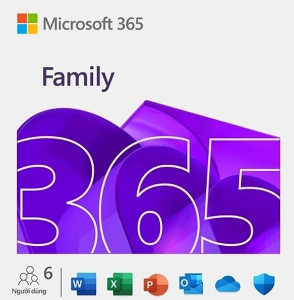 Phần Mềm Bản Quyền Microsoft 365 Family EP2-36890 Subscr PK Lic 1YR Online APAC EM ESD Key Điện Tử 1 Năm
