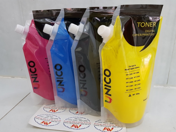 Mực Vàng Yellow Unico 500g – Dùng Cho Ricoh MP C3500/C4500/C6003 & Toshiba e-Studio 2830c–6570c